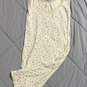 Brandy Melville Tank Dress- Blue and Cream -Never Worn